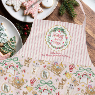 Retro Weihnachtsmann Weihnachtsbacken Kekse Wasser Schürze