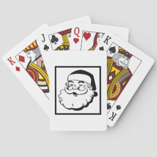 Retro Weihnachtsmann Weiß Spielkarten