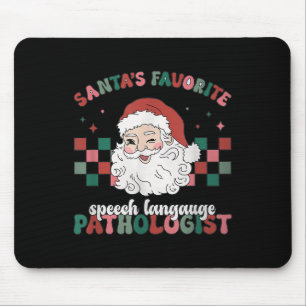 Retro Weihnachtsmanns Lieblings-Sprache-Christmas Mousepad