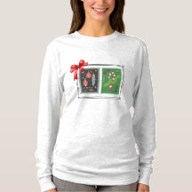 Retro-Weihnachtsmarken Langarm-T-Shirt