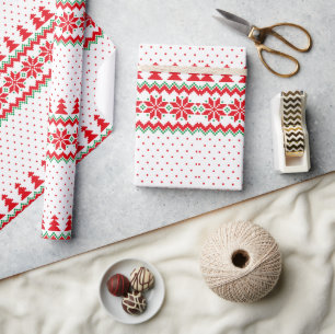 Retro-Weihnachtsmuster Fröhliche Weihnachten Ferie Geschenkpapier