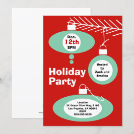 Retro WeihnachtsParty Einladung