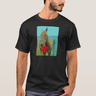 Retro Weihnachtspferd T-Shirt
