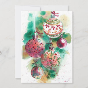 Retro Weihnachtsschmuck Feiertagskarte