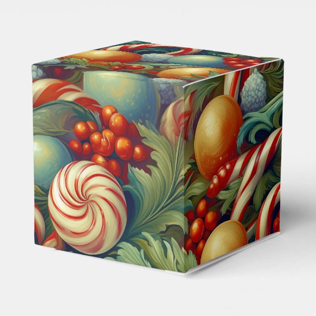 Retro-Weihnachtsschmuck Geschenkschachtel (Rückseite)