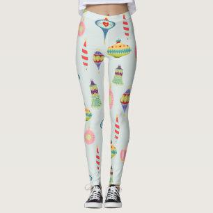 Retro Weihnachtsschmuck   Moderne Mitte des Jahrhu Leggings