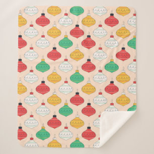 Retro Weihnachtsschmuck Muster Sherpadecke