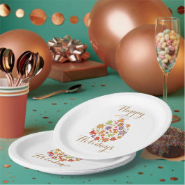 Retro Weihnachtsschmuck Pappteller