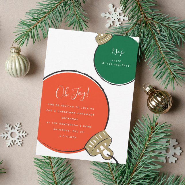 Retro Weihnachtsschmuck Party Einladung (Von Creator hochgeladen)