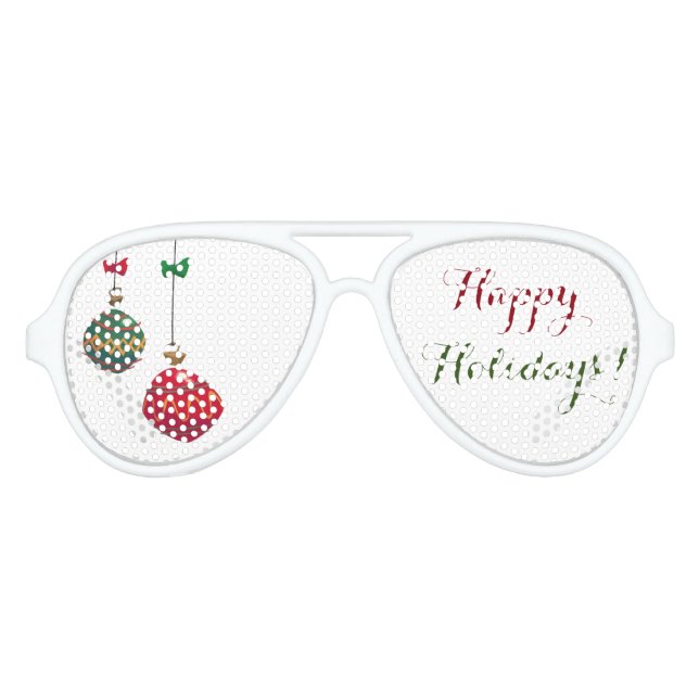Retro Weihnachtsschmuck Partybrille (Vorderseite)