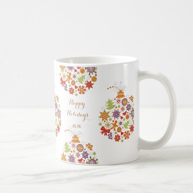 Retro Weihnachtsschmuck Tasse (Rechts)