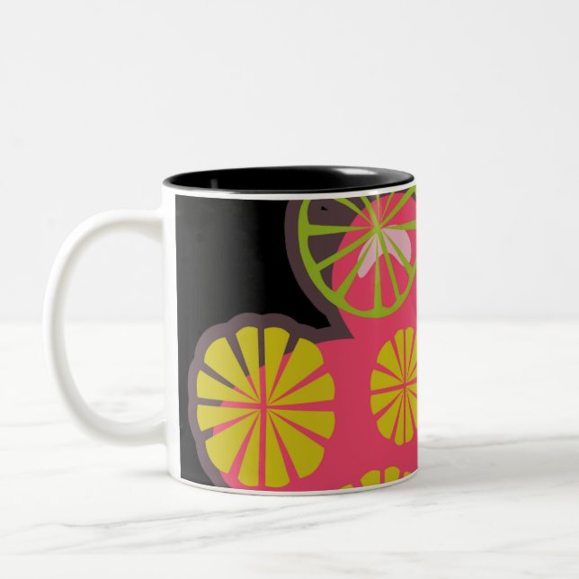 Retro Weihnachtsschrei in jedem Cup Zweifarbige Tasse (Links)