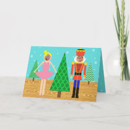 Retro Weihnachtsspielzeug-Parade-Foto-Gruß-Karte Feiertagskarte