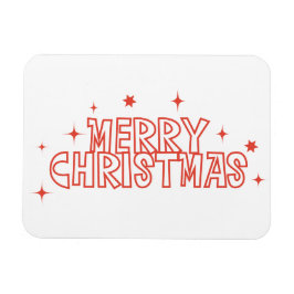 Retro-Weihnachtstypografie Magnet