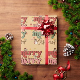 Retro Weihnachtswrapping Paper Geschenkpapier