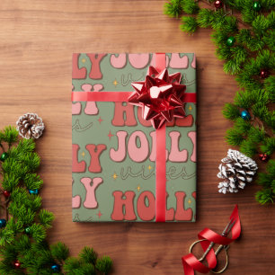 Retro Weihnachtswrapping Paper Geschenkpapier