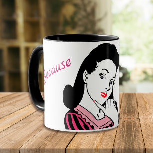 Retro, weil ich die Mama bin Tasse