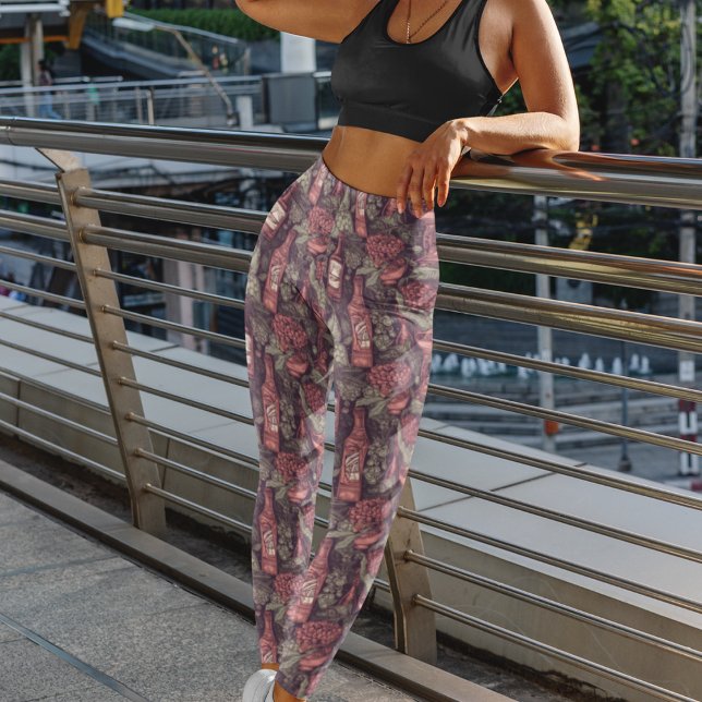 Retro Wein und Trauben Leggings - Cool (Von Creator hochgeladen)