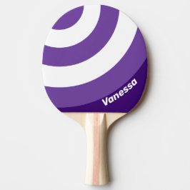Retro Weintrauben Hain Kreis Streifen mit Namen Tischtennis Schläger