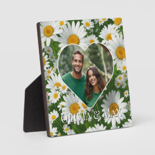 Retro-weißes blumengeschmücktes Foto Foto Fotoplatte