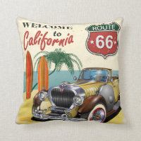 Retro "Welcome to California" Route 66 Poster,