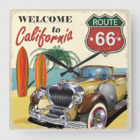 Retro "Welcome to California" Route 66 poster,