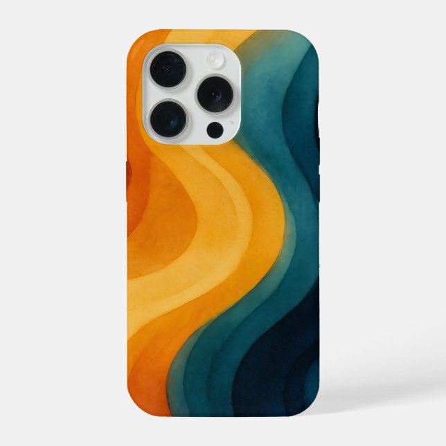 Retro-Welle-Abstrakt-Handyhülle iPhone Hülle (Rückseite)