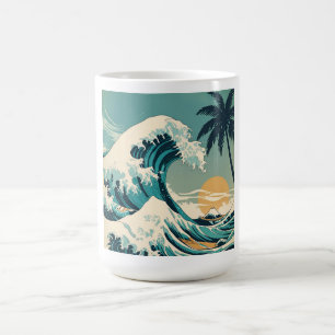 Retro-Welle Design Klassisches Kalifornien Surf’s  Kaffeetasse