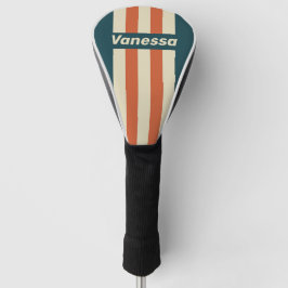 Retro-Welle Pin-Streifen mit Namen Golf Headcover