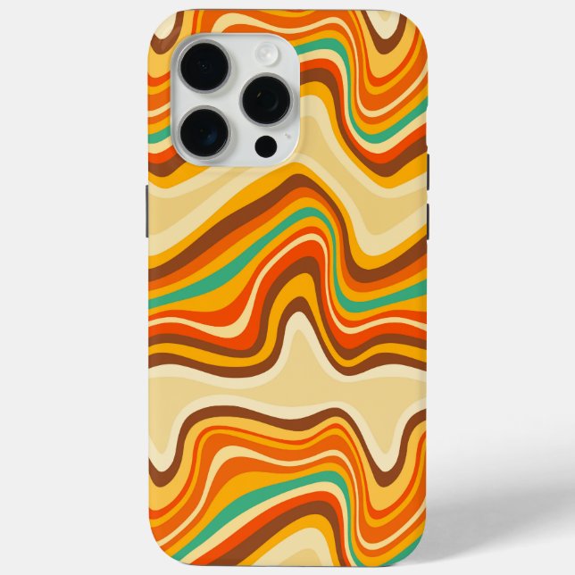 Retro-Welle warm Case-Mate iPhone Hülle (Rückseite)