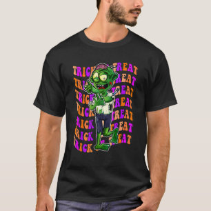 Retro-Welle Zombie Halloween T-Shirt