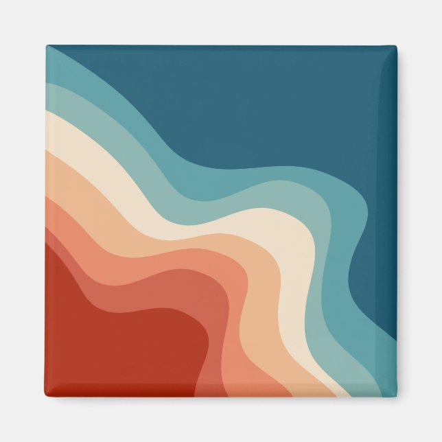 Retro-Wellen Magnet (Vorne)
