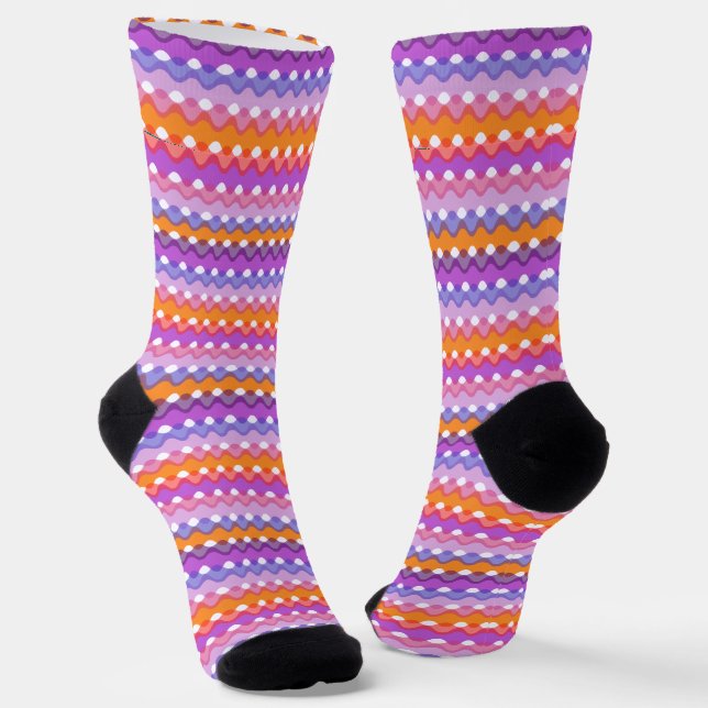Retro-Wellen Socken (Gewinkelt)