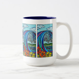 Retro Wellen-Tasse Zweifarbige Tasse