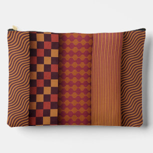 Retro-Wellen und geometrisches Muster der Mitte de Zubehörtasche