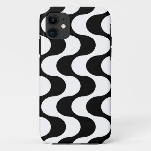 Retro-Wellenmuster im Op-Art-Stil aus den 1970er J Case-Mate iPhone Hülle