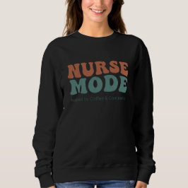Retro-Wellenschlag-Typografie im Krankenpflegermod Sweatshirt