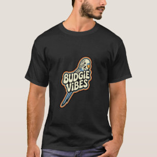 Retro Wellensittich Vibes Groovy 70er Jahre Stil S T-Shirt