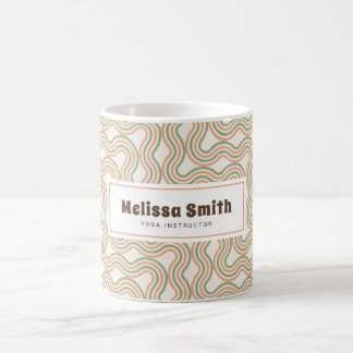 Retro-Welliges abstraktes Muster Kaffeetasse