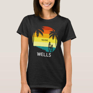 Retro Wells Beach Vintag Surf Palm 70er Venedig T-Shirt