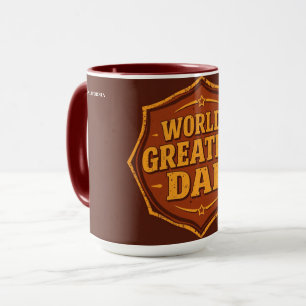 Retro Welt Bestester Papa Abzeichen Tasse Anpass