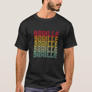 Retro Welt Braille-Tag Sehbehinderte Hellig C T-Shirt