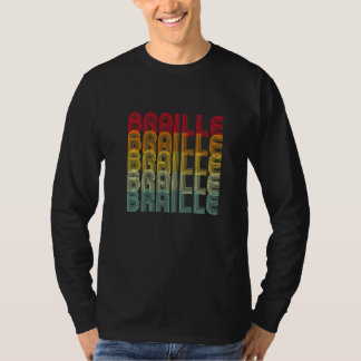 Retro Welt Braille-Tag Sehbehinderte Helligkeit C T-Shirt