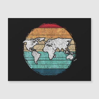 Retro-Weltkarte Magnetkarte