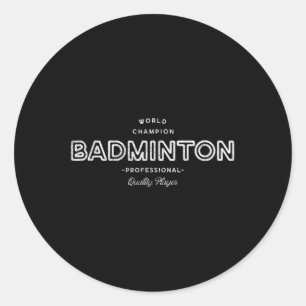 Retro-Weltmeister Badminton-Profi Runder Aufkleber