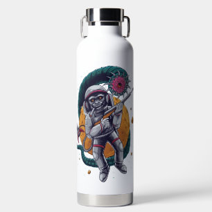 Retro Weltraum Astronaut Kosmisches Wesen Sci-Fi-A Trinkflasche