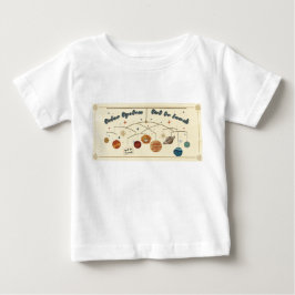Retro-Weltraum-Design Sonnensystem ist zum Mittage Baby T-shirt