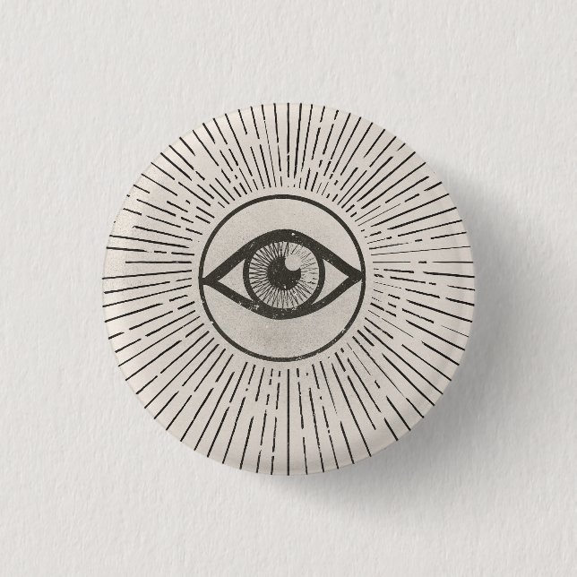 Retro-Weltraum-Kunst für das Auge Button (Vorderseite)