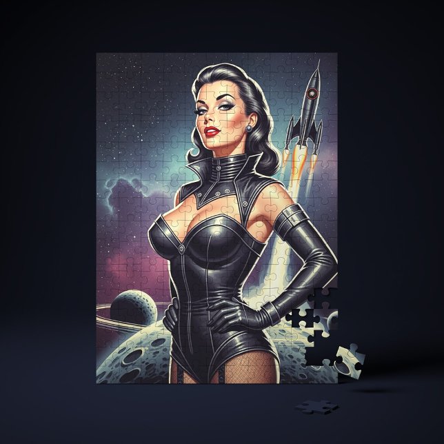 Retro-Weltraum-Pin-up Puzzle (Von Creator hochgeladen)