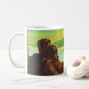Retro-Weltraum-Reiseposter - Eine Erdforschungsmis Kaffeetasse